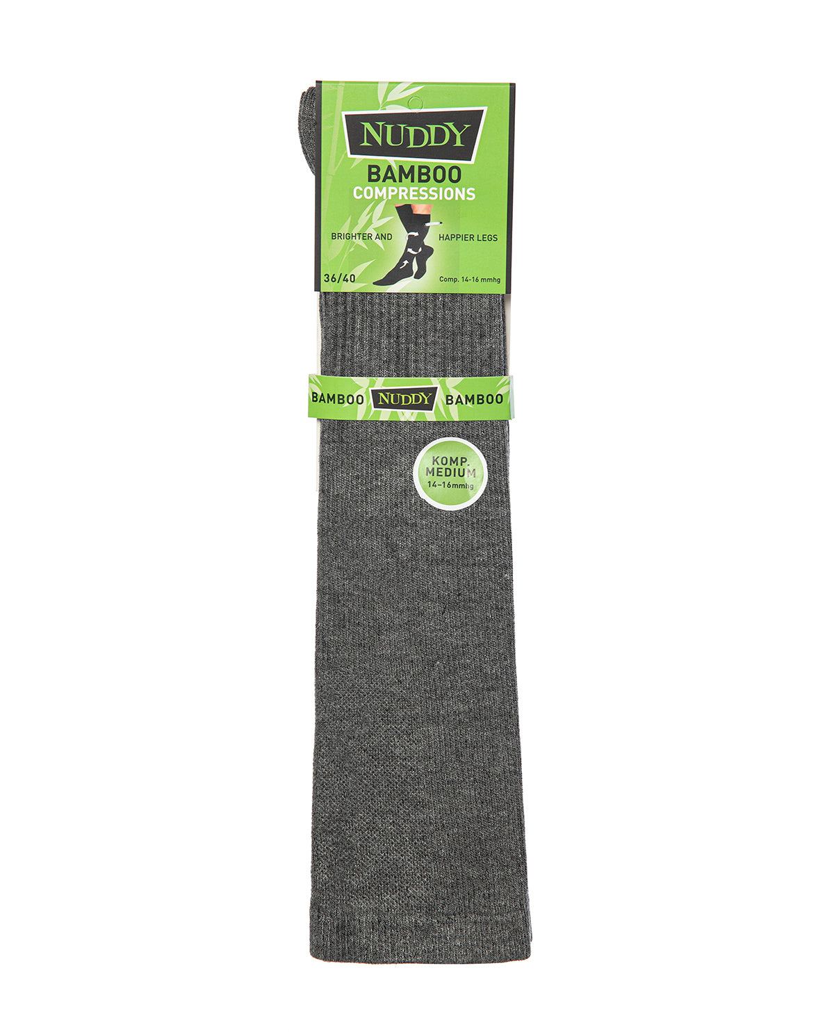 Nuddy Bambu Stödstrumpa 1-pack Antracit