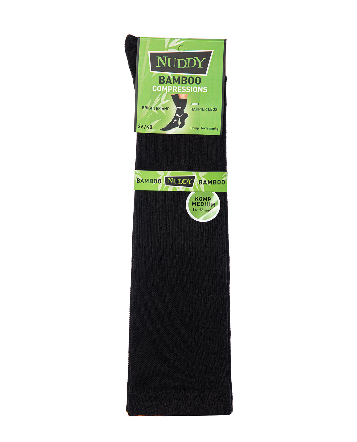 Nuddy Bambu Stödstrumpa 1-pack Svart