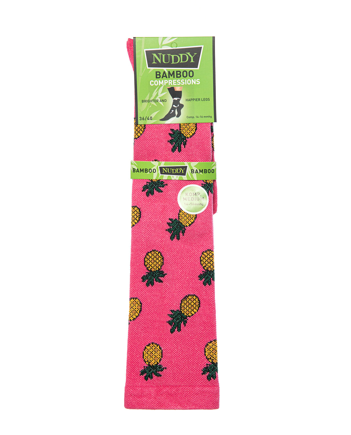 Nuddy Bambu Stödstrumpa Ananas 1-pack