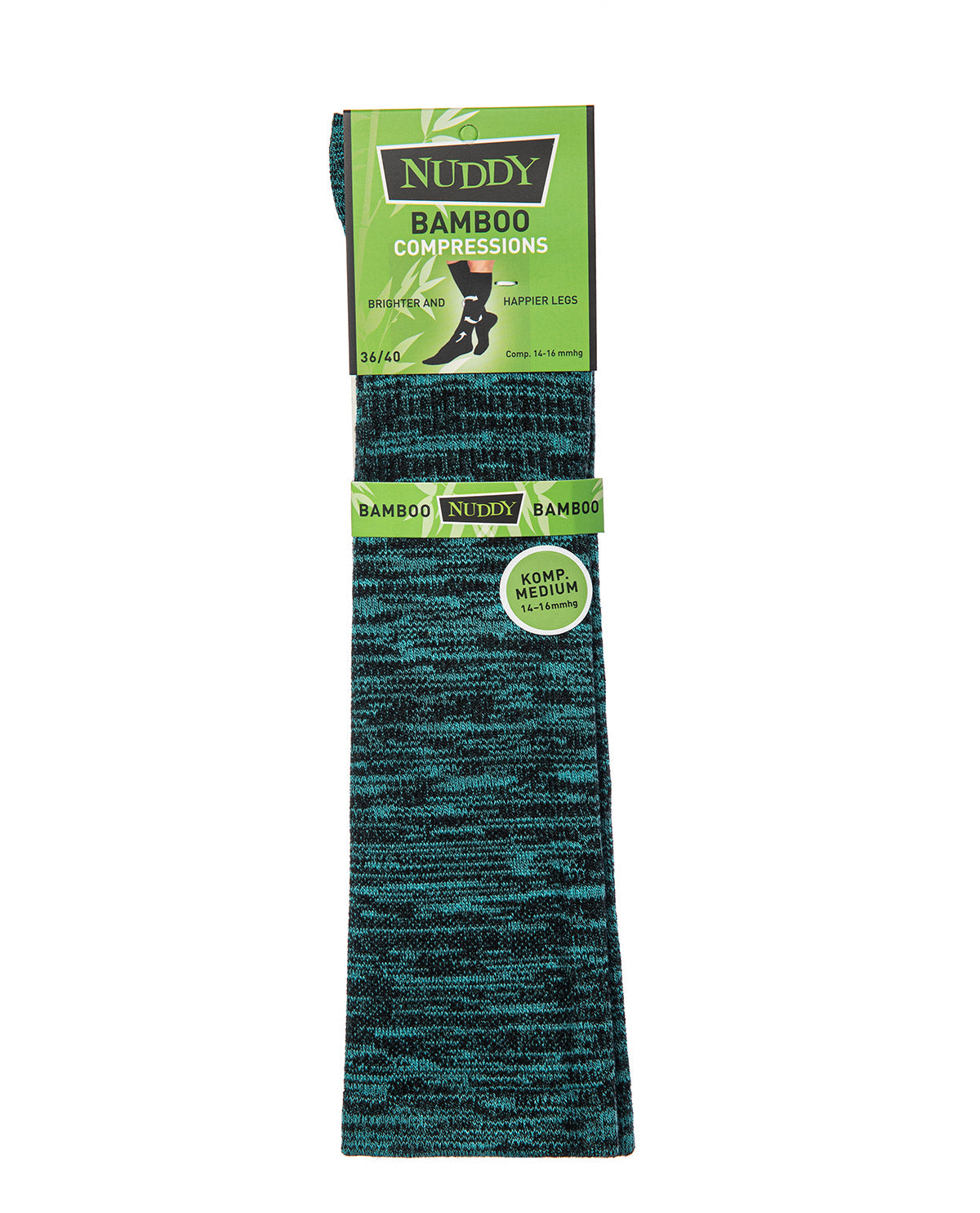 Nuddy Bambu Stödstrumpa 1-pack Blåmelerad