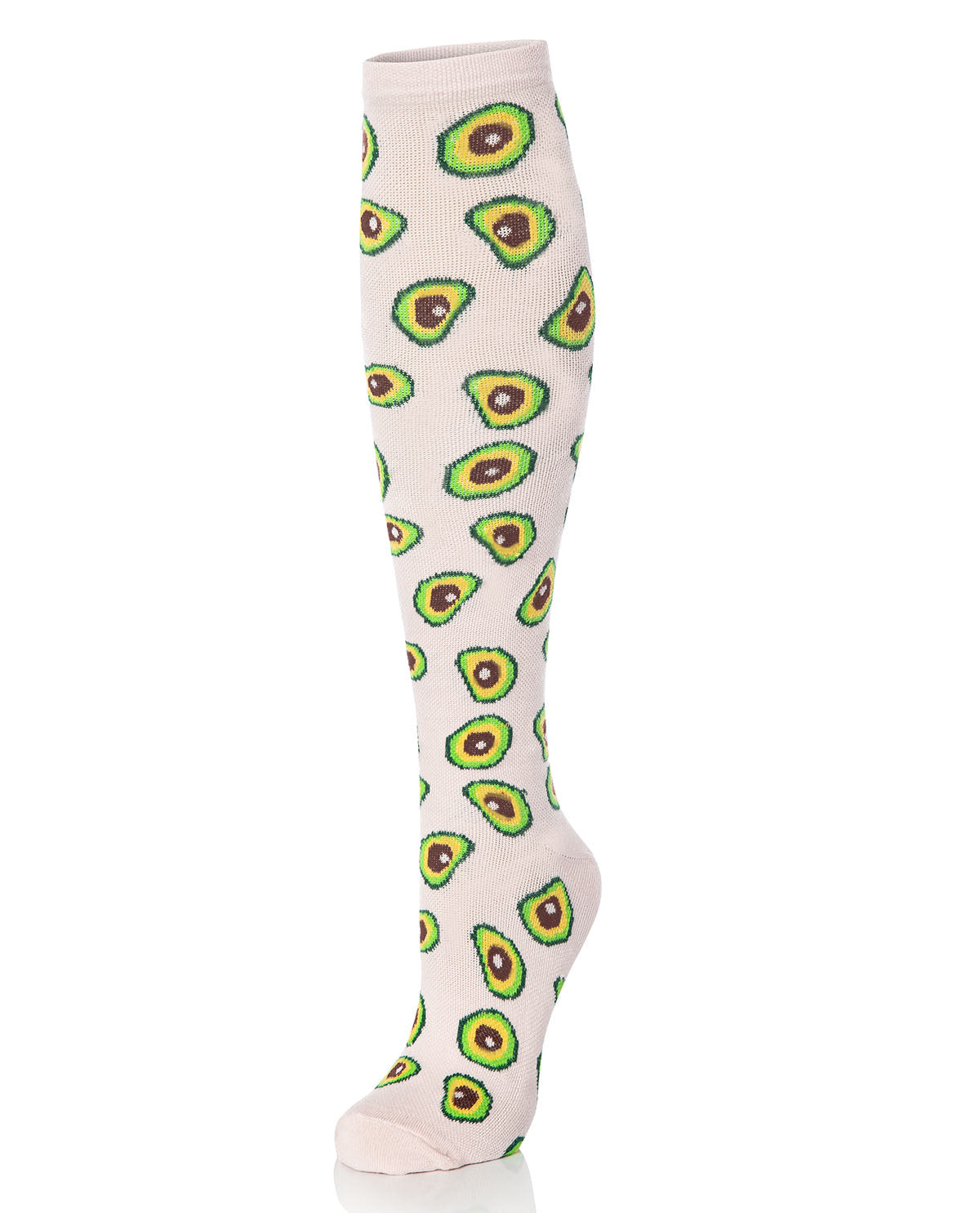 Nuddy Stödstrumpa Avokado Bambu Vit