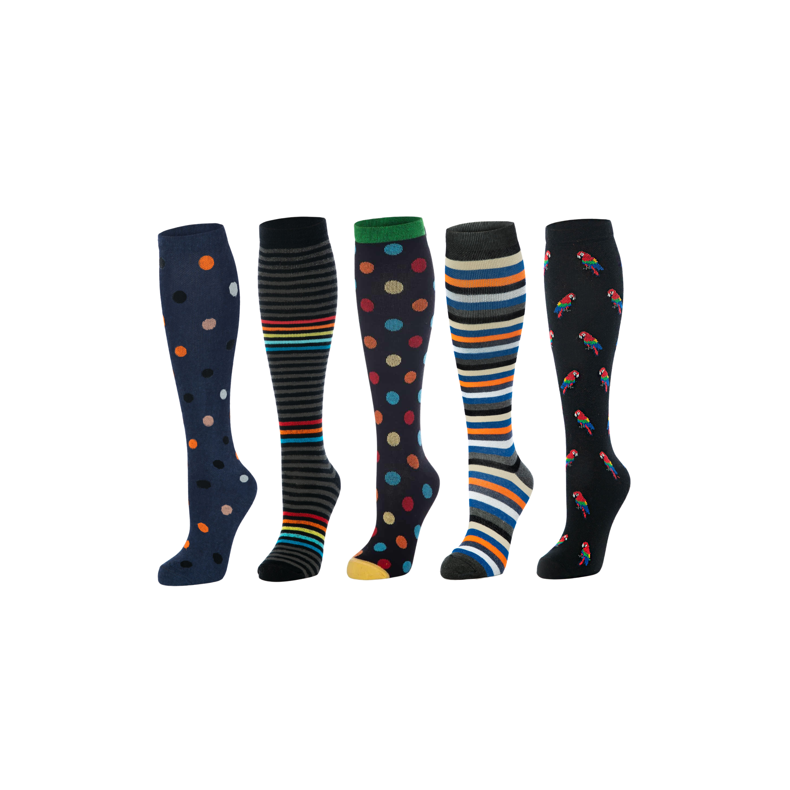Nuddy Stödstrumpor 5-pack – Mixade Färger